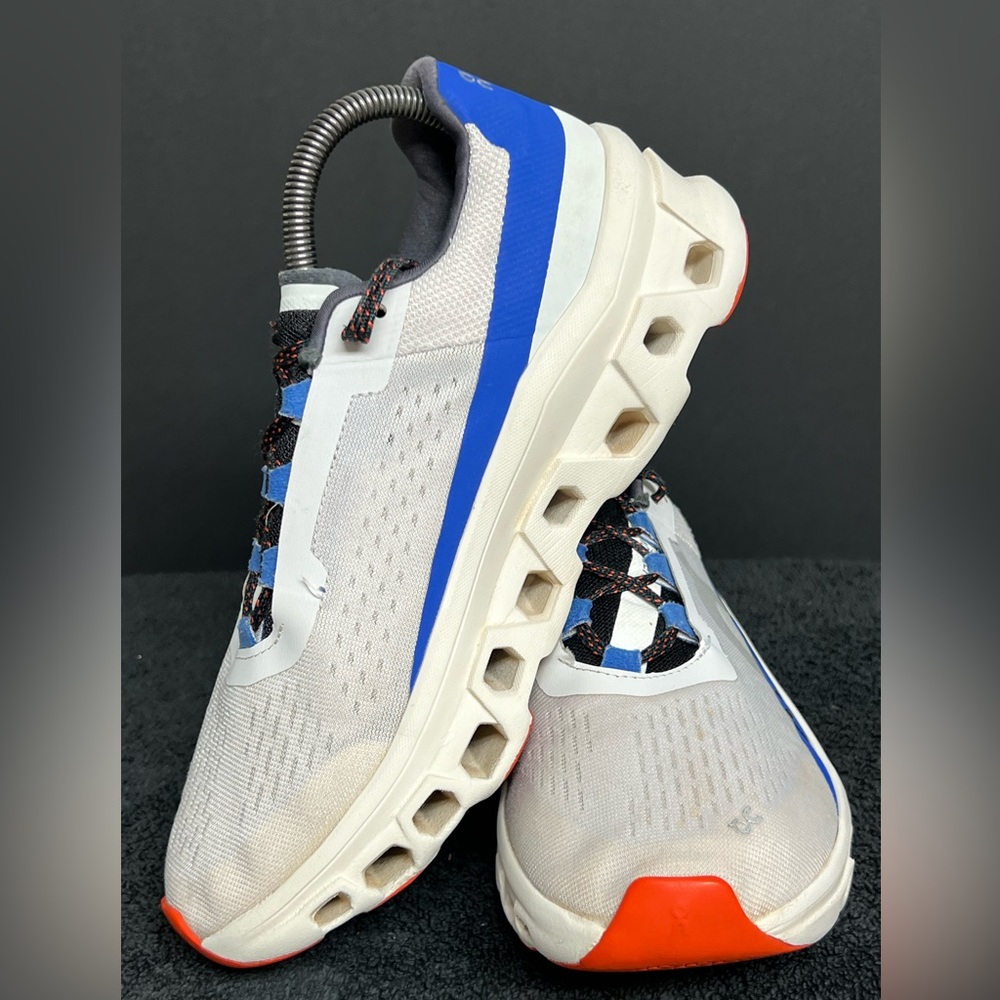 On Mens Cloudmonster 61.98653 Frost Cobalt Blue Running Shoes Sneakers Size 7.5 - Picture 5 of 11